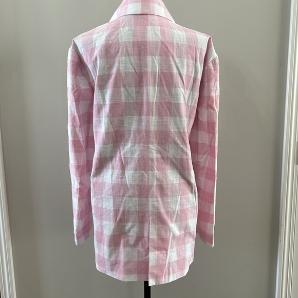 Eloquii Pink and White Checkered Blazer - Picture 5 of 9